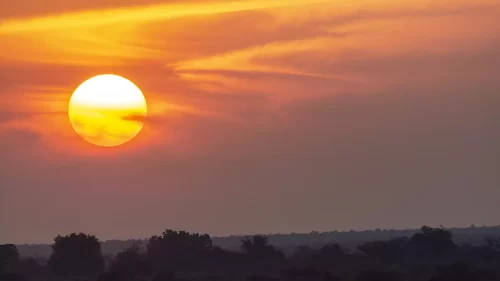 Sunset in the Kruger park